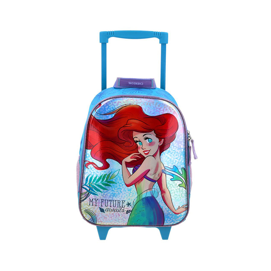MOCHILA CON RUEDAS CHICA CHENSON AZUL PRINCESAS ARSK PR70954-9