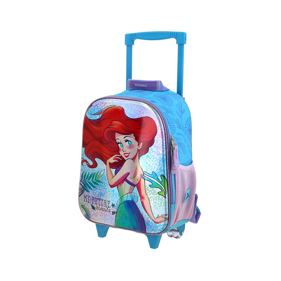 MOCHILA CON RUEDAS CHICA CHENSON AZUL PRINCESAS ARSK PR70954-9