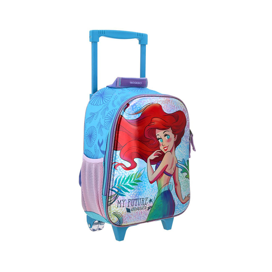 MOCHILA CON RUEDAS CHICA CHENSON AZUL PRINCESAS ARSK PR70954-9