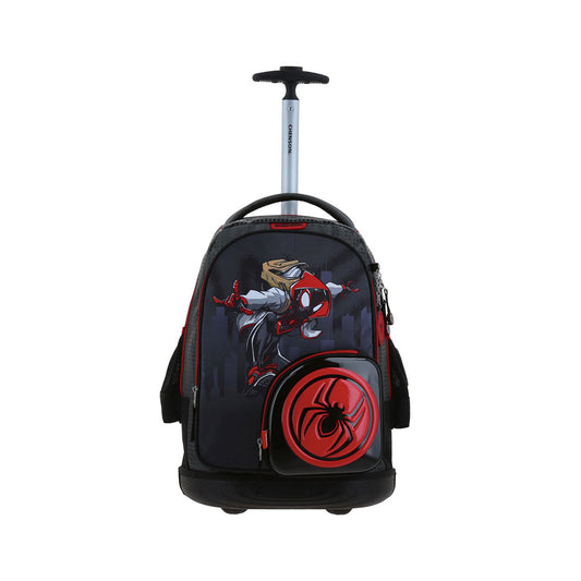 MOCHILA CON RUEDAS GRANDE CHENSON GRIS MILES MORALES FOSTER MM71020-2