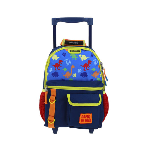 MOCHILA CHICA CON RUEDAS CHENSON AZUL ORIGINAL NINO CO71088-9