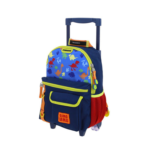 MOCHILA CHICA CON RUEDAS CHENSON AZUL ORIGINAL NINO CO71088-9