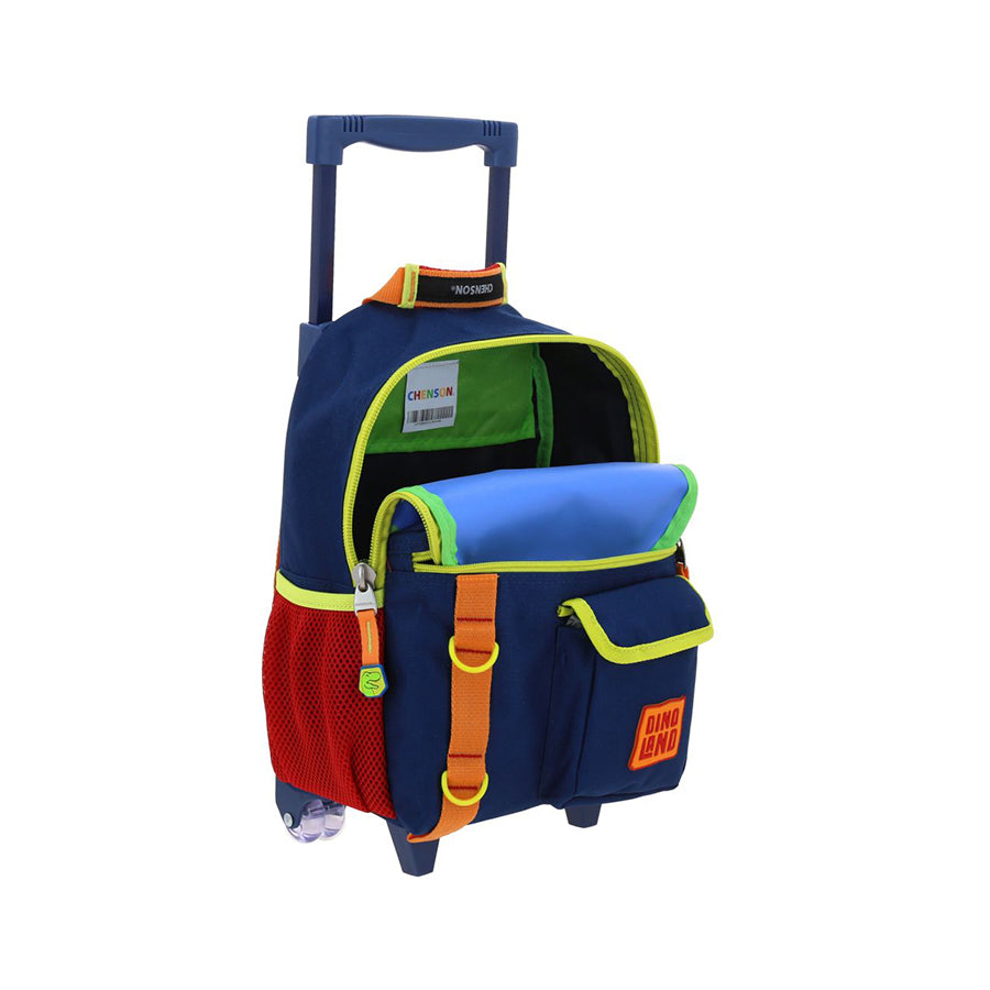 MOCHILA CHICA CON RUEDAS CHENSON AZUL ORIGINAL NINO CO71088-9
