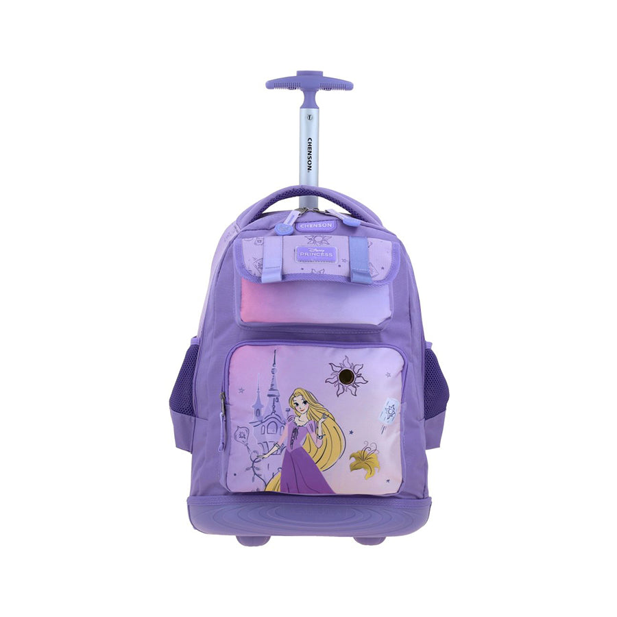 MOCHILA CON RUEDAS GRANDE CHENSON LILA PRINCESAS RAPS PR71116-V