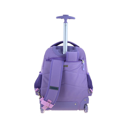 MOCHILA CON RUEDAS GRANDE CHENSON LILA PRINCESAS RAPS PR71116-V