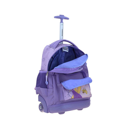 MOCHILA CON RUEDAS GRANDE CHENSON LILA PRINCESAS RAPS PR71116-V
