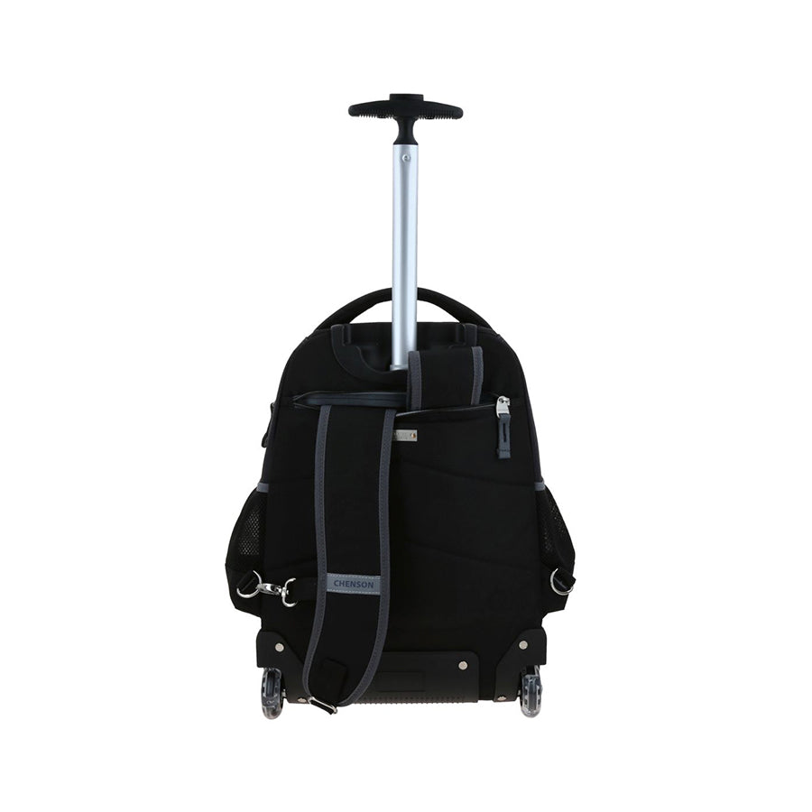 MOCHILA CON RUEDAS GRANDE CHENSON NEGRO ORIGINAL WINR CO71160-3