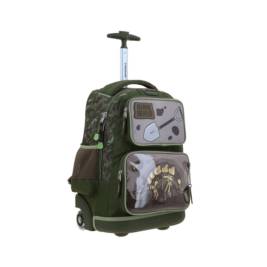 MOCHILA CON RUEDAS GRANDE CHENSON VERDE ORIGINAL XPLO CO71167-A