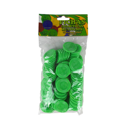 FICHAS DE POKER MEDIANO EL TIGRE 100 PIEZAS