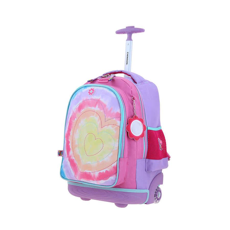 MOCHILA CON RUEDAS GRANDE CHENSON ROSA HAPPY GIRL LILI HG66216-P