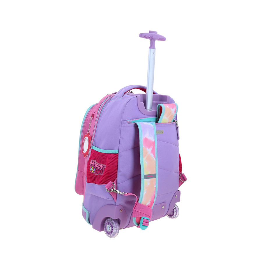 MOCHILA CON RUEDAS GRANDE CHENSON ROSA HAPPY GIRL LILI HG66216-P