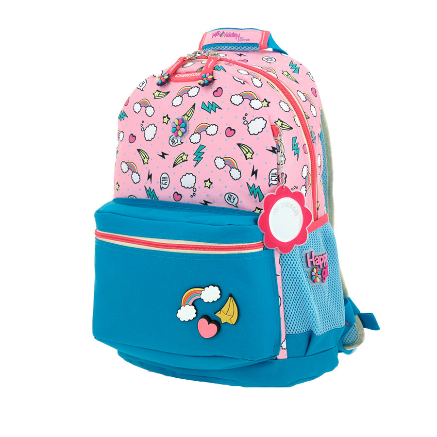 MOCHILA GRANDE CHENSON ROSA HAPPY GIRL POPT HG66303-P