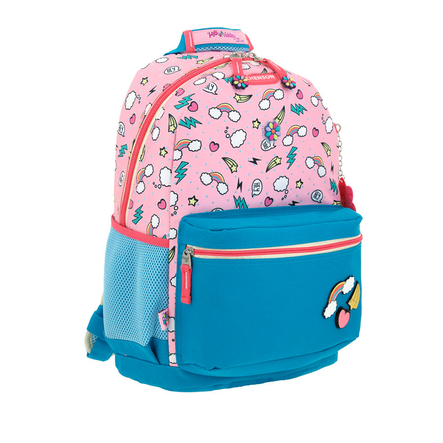 MOCHILA GRANDE CHENSON ROSA HAPPY GIRL POPT HG66303-P