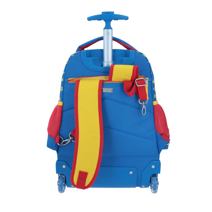 MOCHILA GRANDE CON RUEDAS CHENSON AMARILLO MARIO BROS FIREL MB64479-L