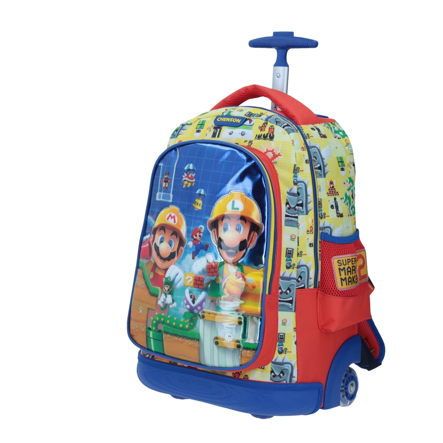 MOCHILA CON RUEDAS GRANDE CHENSON AMARILLO MARIO BROS KIRAT MB65381-L