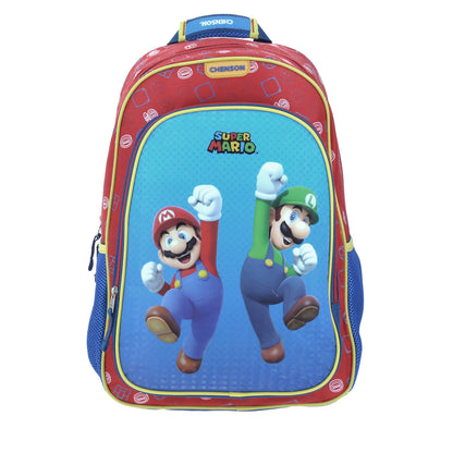 MOCHILA GRANDE CHENSON AZUL MARIO BROS JUMPERS MB65703-9