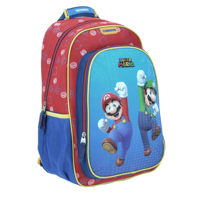 MOCHILA GRANDE CHENSON AZUL MARIO BROS JUMPERS MB65703-9