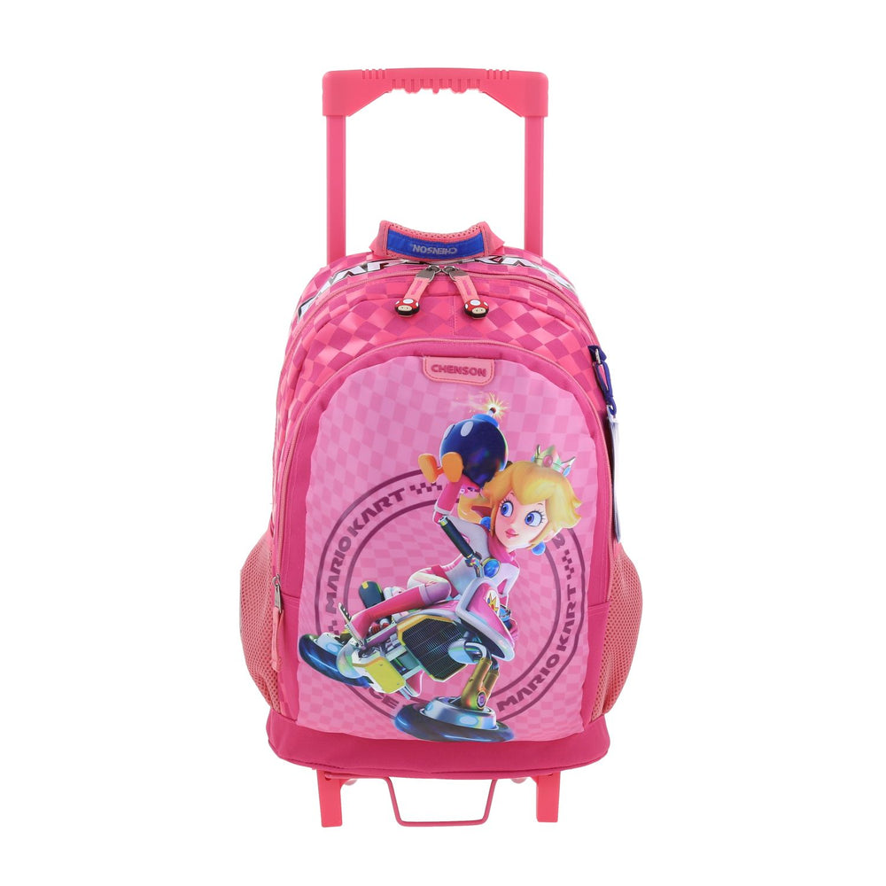 MOCHILA CON RUEDAS GRANDE CHENSON FUCHSIA MARIO BROS MOMA MB66254-F