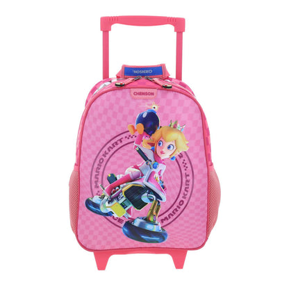 MOCHILA CON RUEDAS CHICA CHENSON FUCHSIA MARIO BROS MOMA MB66255-F