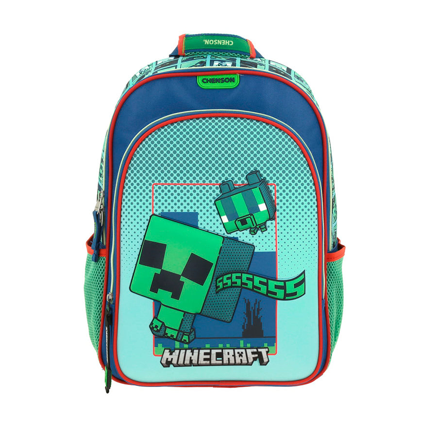 MOCHILA GRANDE CHENSON AZUL MINECRAFT BLIPER MC66007-9