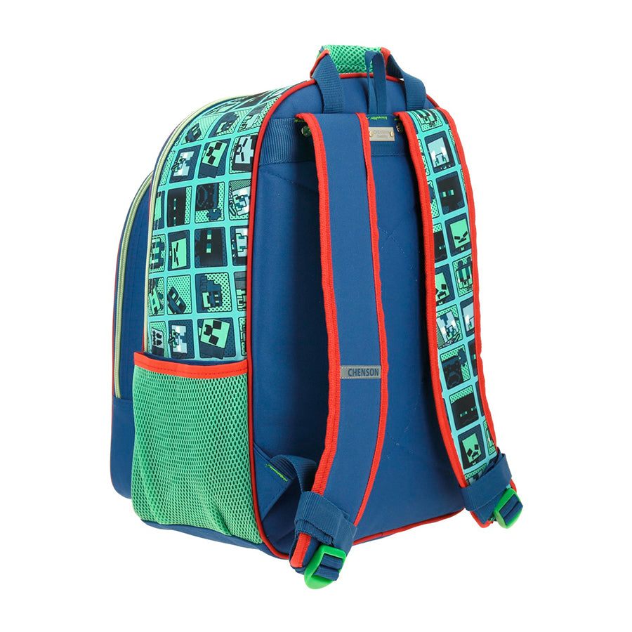 MOCHILA GRANDE CHENSON AZUL MINECRAFT BLIPER MC66007-9