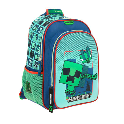 MOCHILA GRANDE CHENSON AZUL MINECRAFT BLIPER MC66007-9