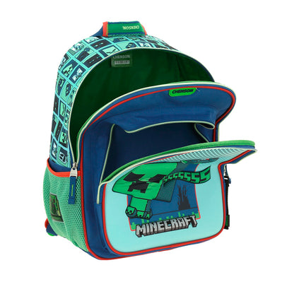 MOCHILA GRANDE CHENSON AZUL MINECRAFT BLIPER MC66007-9