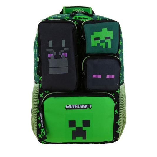 MOCHILA GRANDE CHENSON VERDE MINECRAFT CONST MC66048-G