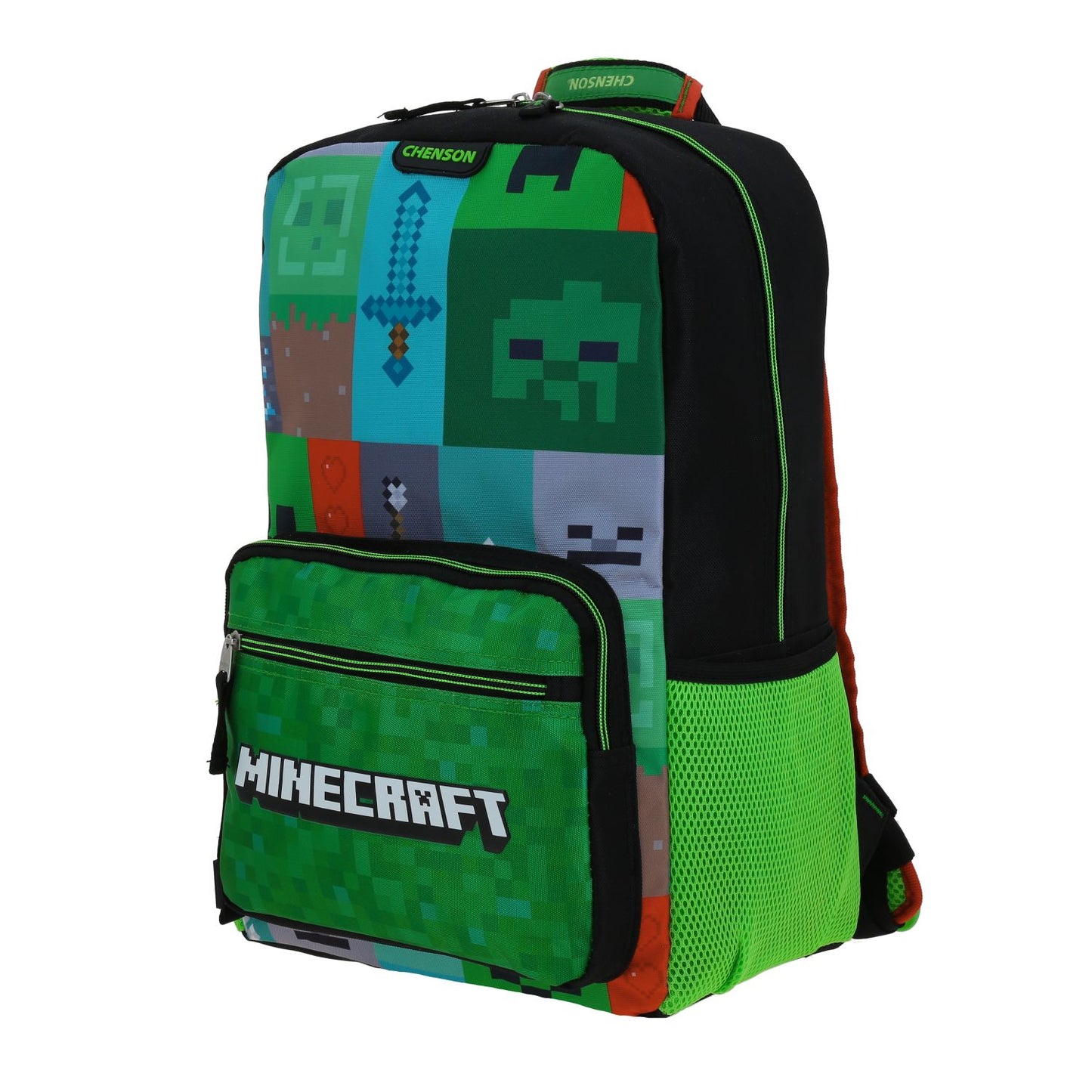 MOCHILA GRANDE CHENSON NEGRO MINECRAFT TILES MC66392-3