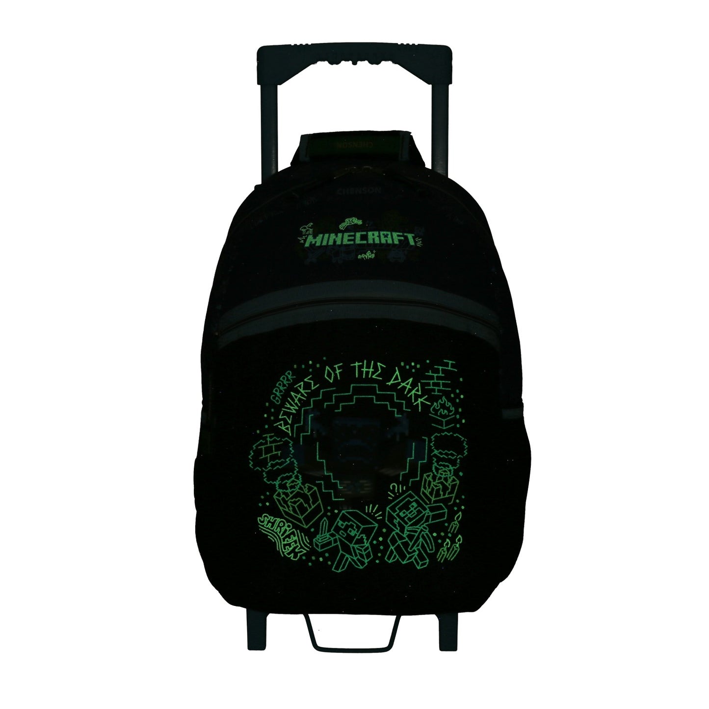 MOCHILA CON RUEDAS GRANDE CHENSON NEGRO MINECRAFT WUNDER MC66447-3