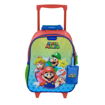 MOCHILA CON RUEDAS CHICA CHENSON ROJO MARIO BROS YOIN MB66457-R