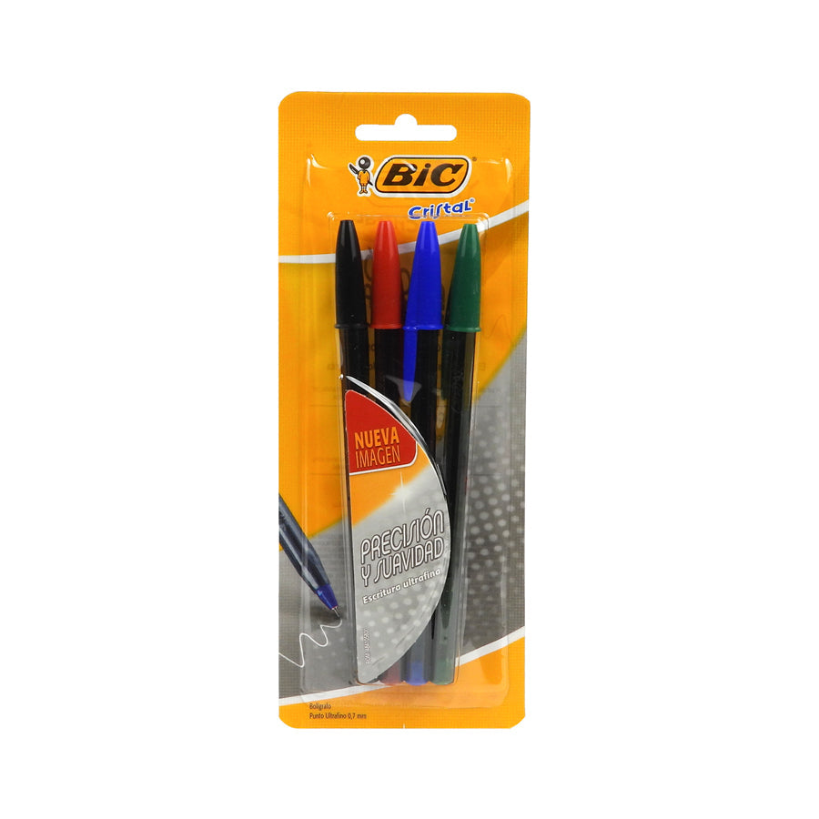 BOLIGRAFO BIC CRISTAL PRECISIONPUNTO FINO SURTIDO 4 PIEZAS