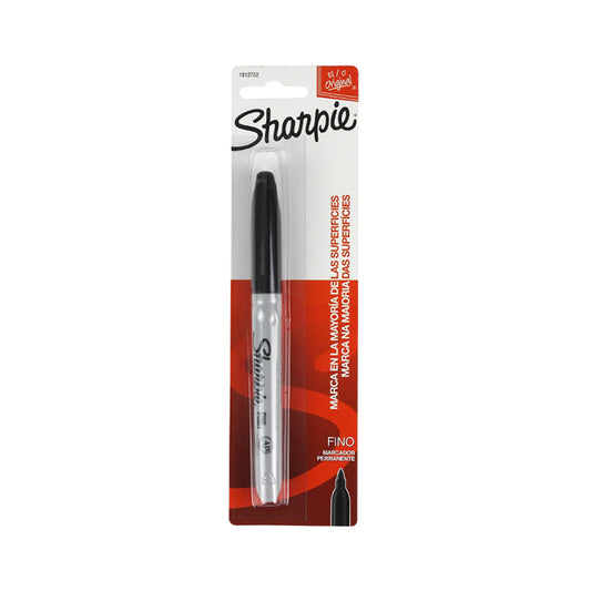 MARCADOR PERMANENTE SHARPIE PUNTO FINO NEGRO BLISTER C1 PIEZA