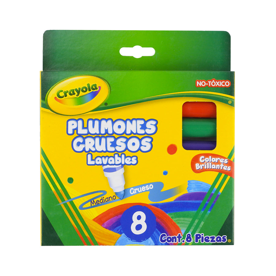 MARCADORES DE AGUA PG CRAYOLA LAVABLES C8 PIEZAS