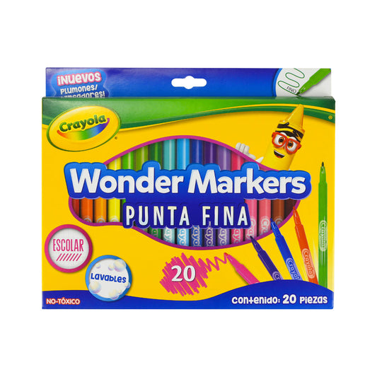 MARCADORES DE AGUA PF CRAYOLA WONDER MAERKERS C20 PIEZAS