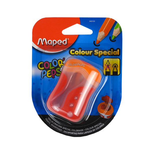 SACAPUNTAS MAPED COLORPEPS 2 ORIFICIOS CON DEPOSITO 1 PIEZA