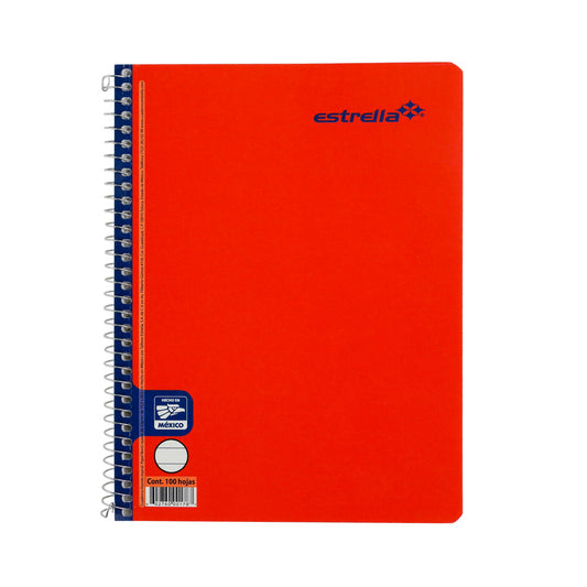 CUADERNO FORMA FRANCESA ESTRELLA ESPIRAL 100 HOJAS