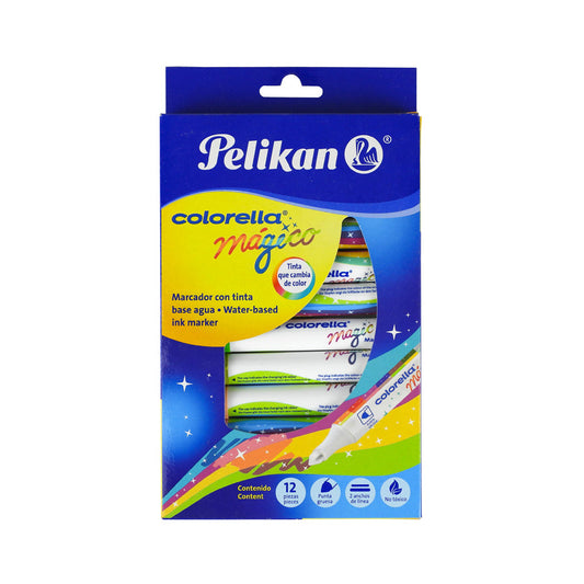 MARCADOR DE AGUA PG PELIKAN COLORELLA MAGICOS BLISTER SURTIDO C12 PZAS