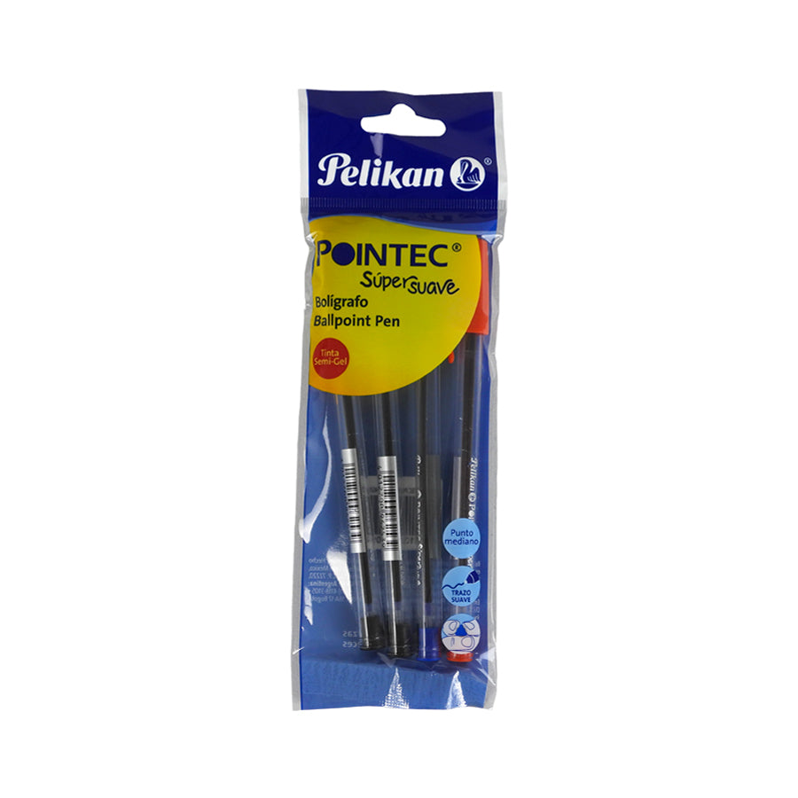 BOLIGRAFO PM PELIKAN POINTEC SURTIDO BLISTER C4 PZAS NAR