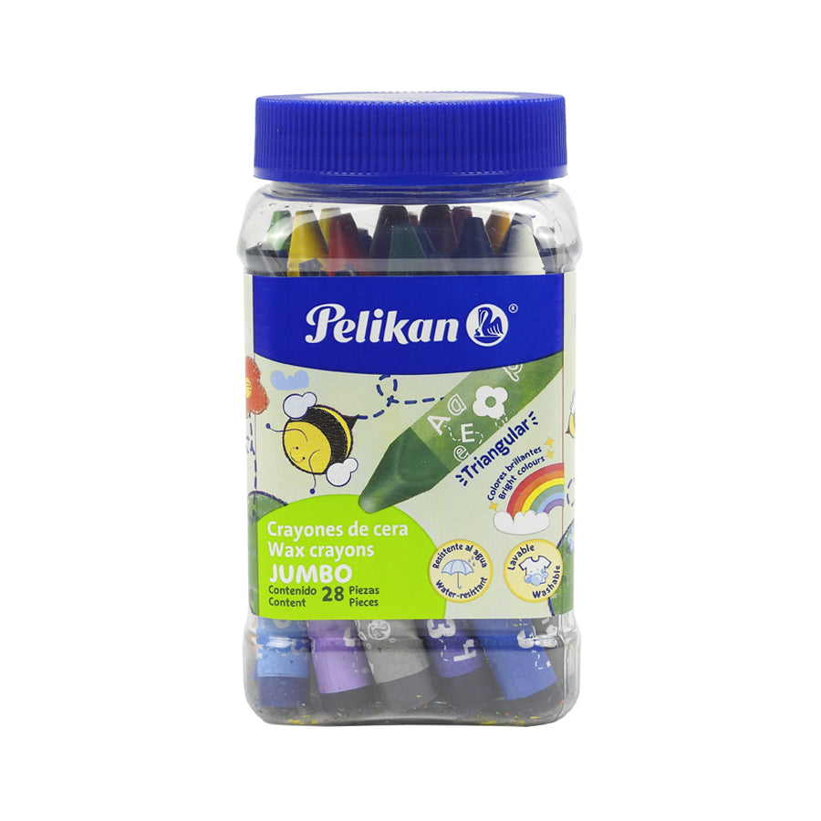 CRAYON T PELICRAYONES PELIKAN JUMBO 28 PZAS