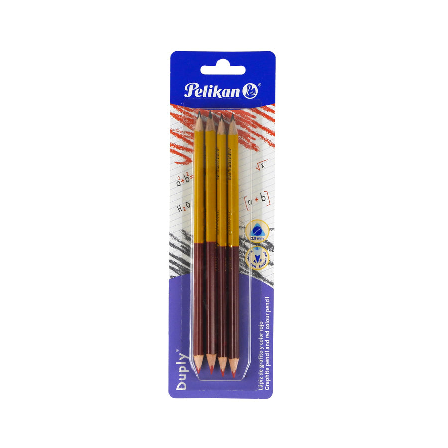 LAPICES DUO PELIKAN DUPLY BLISTER C4 PZAS