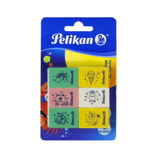 BORRADOR DE MIGAJON PELIKAN T/BLOQUE PELIKID BLISTER C6 PZAS