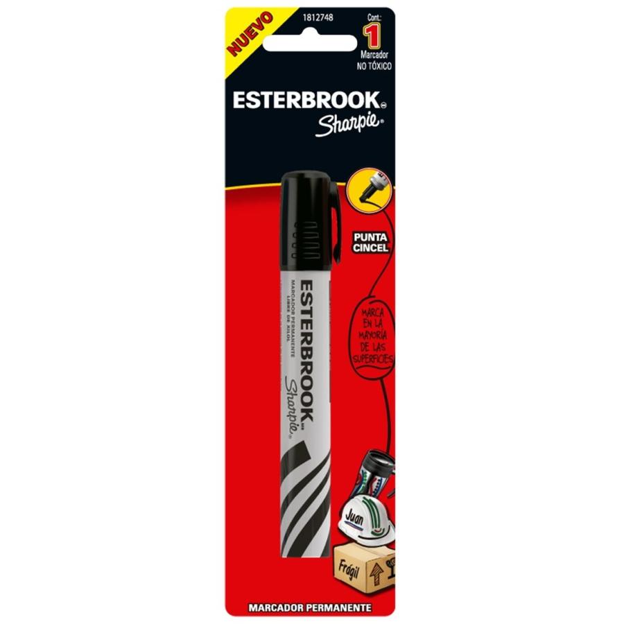 MARCADOR PERMANENTE SHARPIE ESTERBROOK PUNTO GRUESO NEGRO 1 PIEZA