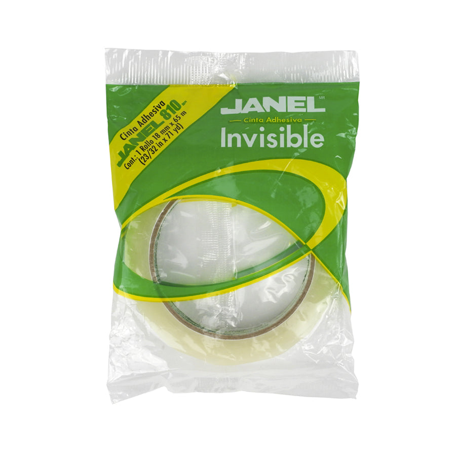 CINTA ADHESIVA JANEL 810 INVISIBLE MAGICA 18MM X 65M