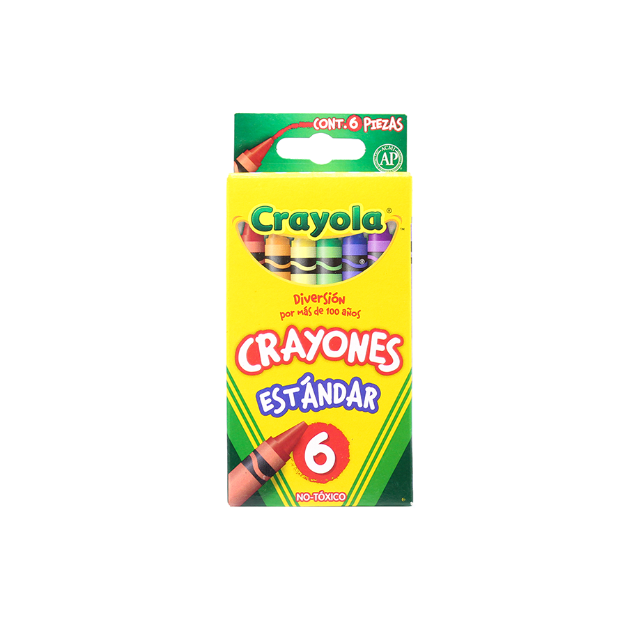 CRAYON CRAYOLA REDONDO ESTANDAR 6 PIEZAS