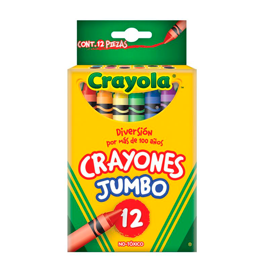 CRAYONES CRAYOLA REDONDOS JUMBO 12 PIEZAS