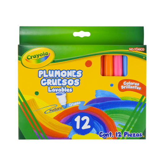 MARCADOR DE AGUA PG CRAYOLA LAVABLE BLISTER SURTIDO C12 PZAS