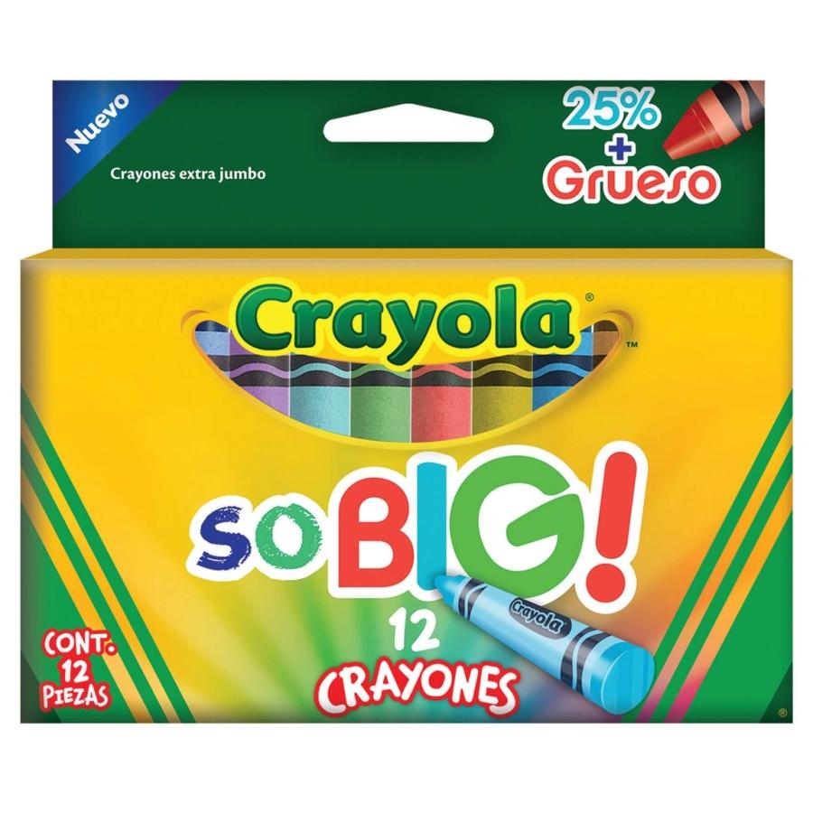 CRAYON CRAYOLA REDONDO EXTRA JUMBO SO BIG 12 PIEZAS