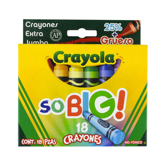 CRAYON R CRAYOLA EXTRA JUMBO SO BIG C18 PZAS