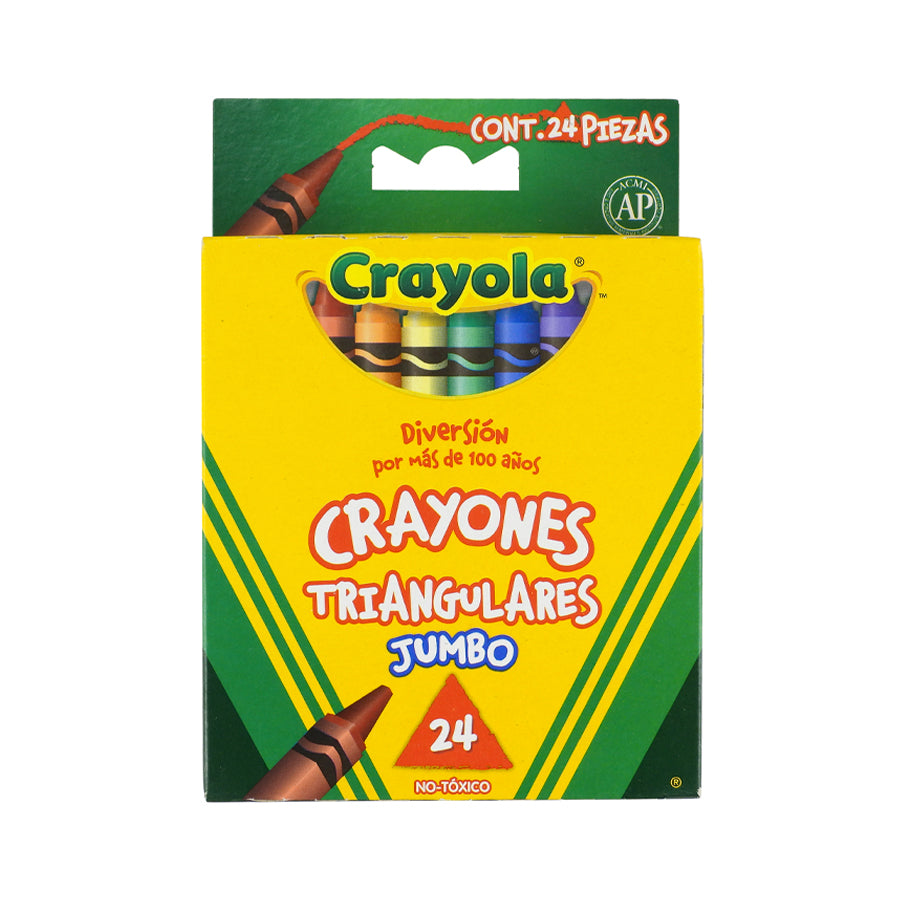 CRAYONES CRAYOLA TRIANGULAR JUMBO 24 PIEZAS